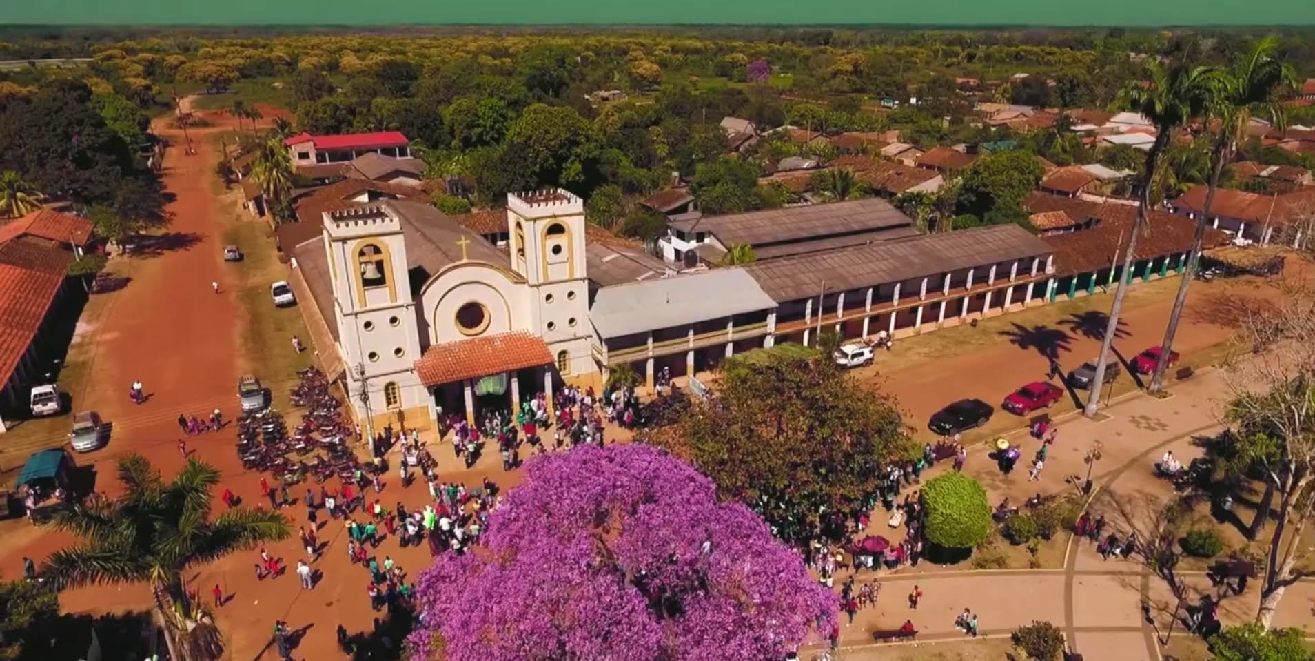 Vista aérea de la Iglesia Misional de Santa María Magdalena