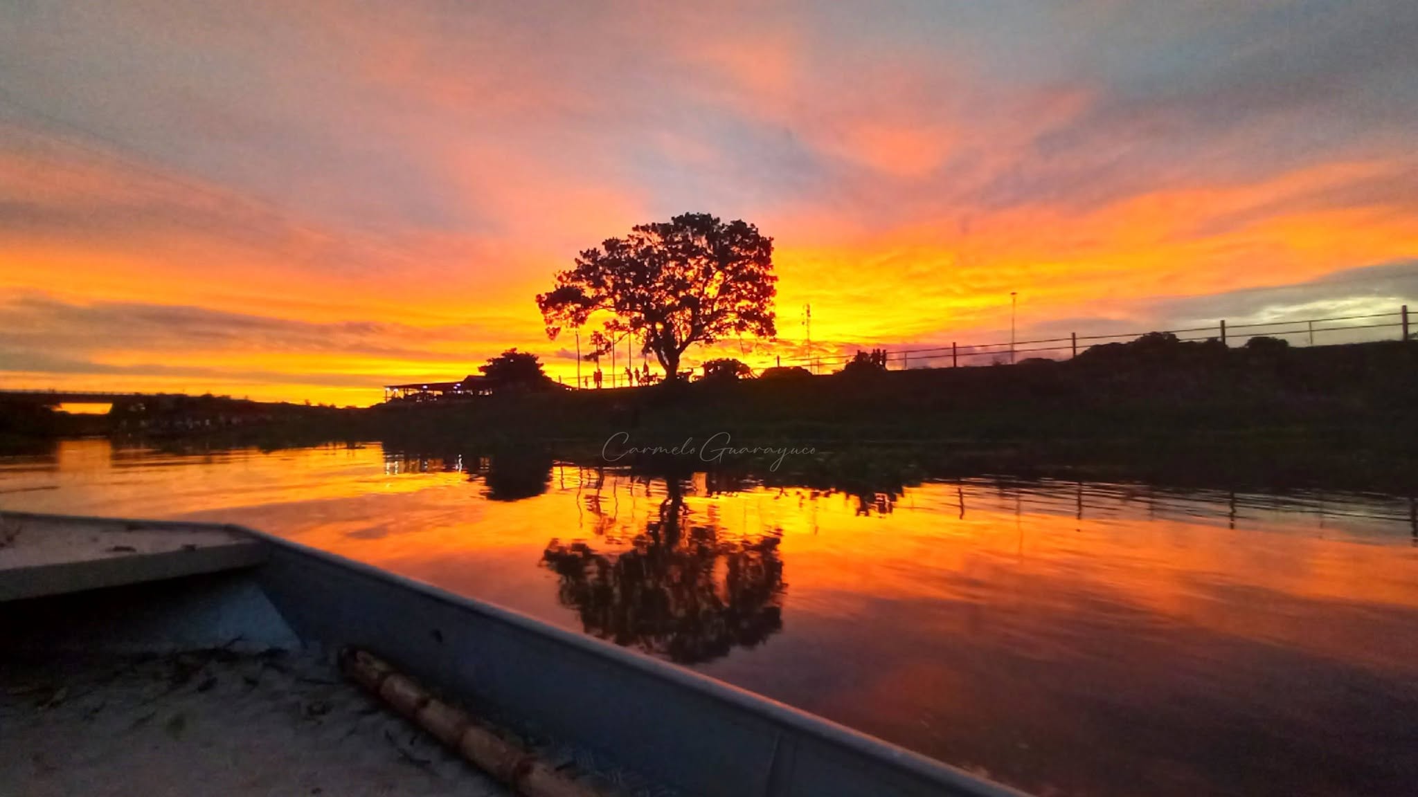 Atardecer en el río Itonamas